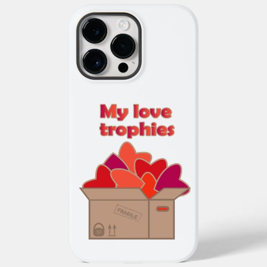 私の愛のトロフィー箱にバレンタインのハート Case-Mate iPhoneケース (裏面)