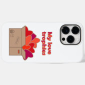 私の愛のトロフィー箱にバレンタインのハート Case-Mate iPhoneケース (裏面 (横))