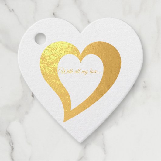 私の愛のフォイルハート フェイバータグ (正面)