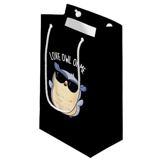 私の愛のフクロウおもしろいバードプンダーク スモールペーパーバッグ (正面アングル)