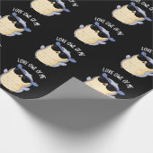 私の愛のフクロウおもしろいバードプンダーク ラッピングペーパー (角)