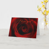 私の愛のレッドローズの深み カード (黄色い花)