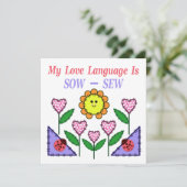 私の愛の言語は播種されている – Sew カード (スタンド正面)