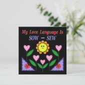 私の愛の言語は播種されている – Sew カード (スタンド正面)