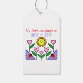 私の愛の言語は播種されている – Sew ギフトタグ