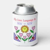 私の愛の言語は播種されている – Sew 缶クーラー (缶正面)