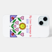 私の愛の言語は播種されている – Sew Case-Mate iPhoneケース (裏面 (横))
