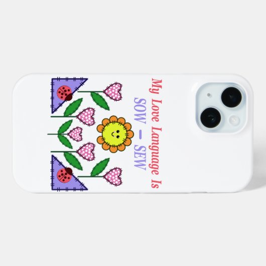 私の愛の言語は播種されている – Sew Case-Mate iPhoneケース (裏面 (横))