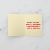 「私の愛はピザだけ - 面白いピザ」 カード (内部)