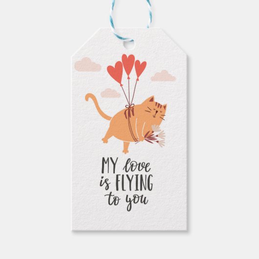 私の愛は君に飛んでいるある ギフトタグ (正面)