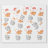 私の愛は君に飛んでいるある ラッピングペーパー (フラット)