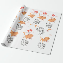 私の愛は君に飛んでいるある ラッピングペーパー