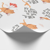 私の愛は君に飛んでいるある ラッピングペーパー (角)