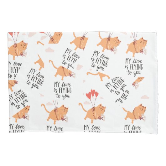 私の愛は君に飛んでいるある 枕カバー (正面)