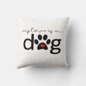私の愛は犬です クッション (裏面)