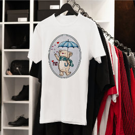 私の愛は真実で、傘で冬のクマ Tシャツ