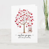 私の愛は育つ - ハートの木 バレンタインデーのカード カード (正面)