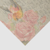 私の愛への手紙ゴールドフィンチピンクのバラの手書き 薄葉紙 (詳細)