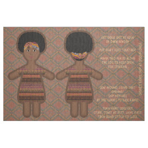 私の愛らしい人形 ダークスキン エスニック人形 ファブリック