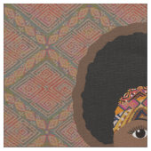 私の愛らしい人形 ダークスキン エスニック人形 ファブリック (クローズアップ)