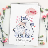 私の愛らしい猫カップル バレンタインデー シーズンカード