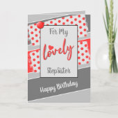 私の愛らしい義理の妹の誕生日の赤のために カード (正面)