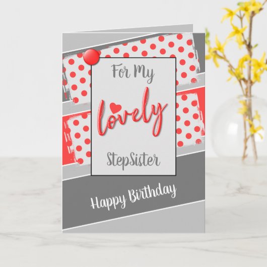 私の愛らしい義理の妹の誕生日の赤のために カード (黄色い花)