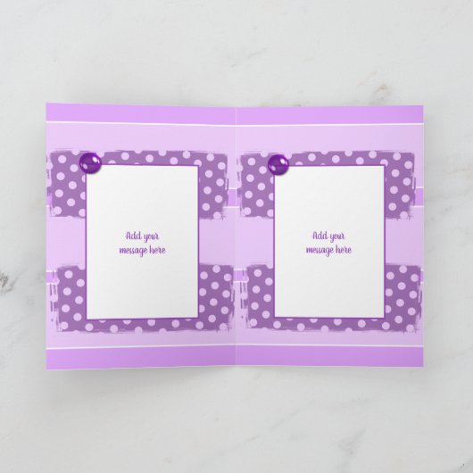 私の愛らしい義理の妹の誕生日パープルのために カード (内部)