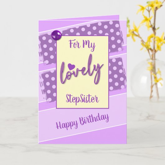 私の愛らしい義理の妹の誕生日パープルのために カード (黄色い花)