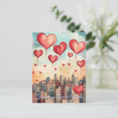 私の愛をアトランタで発見USAバレンタインデー ポストカード (スタンド正面)