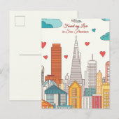 私の愛をサンフランシスコで見つけたバレンタインデー ポストカード (正面/裏面)