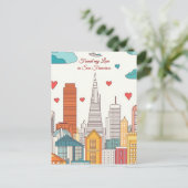 私の愛をサンフランシスコで見つけたバレンタインデー ポストカード (スタンド正面)