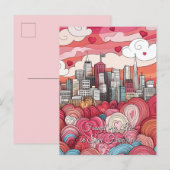 私の愛をサンフランシスコで見つけたバレンタインデー ポストカード (正面/裏面)