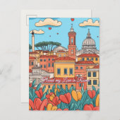 私の愛をローマで見つけたバレンタインデー ポストカード (正面/裏面)