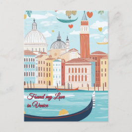 私の愛をヴェネツィアで見つけたバレンタインデー ポストカード