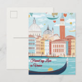 私の愛をヴェネツィアで見つけたバレンタインデー ポストカード (正面/裏面)