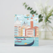 私の愛をヴェネツィアで見つけたバレンタインデー ポストカード (スタンド正面)