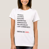 私の愛を送ります… (女性のワイシャツ) Tシャツ (正面)