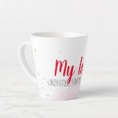 私の愛を飲む カフェラテマグ (左アングル)