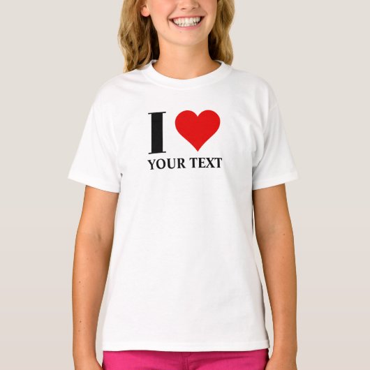 私の愛カスタムするハート Tシャツ (正面)