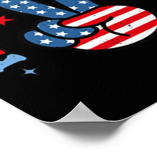 私の愛国主義時代7月4日アメリカ赤白と ポスター (角)