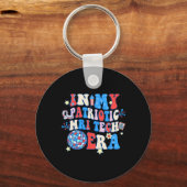 私の愛国的Mri時代Mri技術ハッピー7月4日 キーホルダー (正面)