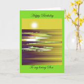 私の愛情のある息子のbrendaのcheasonへのハッピーバースデー カード (黄色い花)