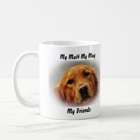 私の愛犬 私のマグカップ 私の友達 コーヒーマグカップ (左)