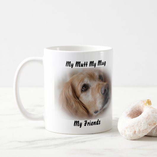 私の愛犬 私のマグカップ 私の友達 コーヒーマグカップ (ドーナツ)