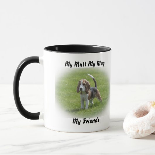 私の愛犬 私のマグカップ 私の友達 マグカップ (ドーナツ)