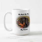 私の愛犬 私のマグ 私の友達 コーヒーマグカップ (左)