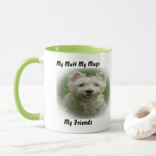 私の愛犬 私のマグ 私の友達 マグカップ (ドーナツ)