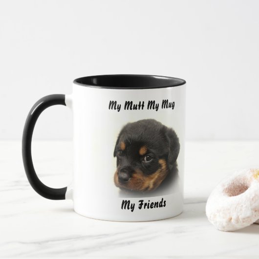 私の愛犬 私のマグ 私の友達 マグカップ (ドーナツ)