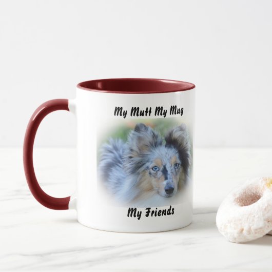 私の愛犬 私のマグ 私の友達 マグカップ (ドーナツ)